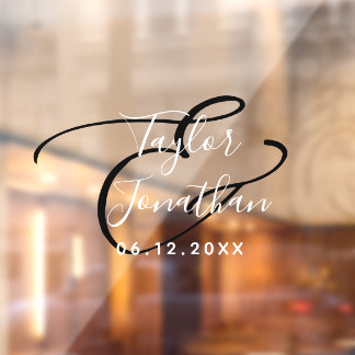 Personalised Black And White Minimal Wedding