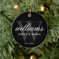 Personalised Black and White Monogram