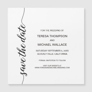 Personalised Black and White "Save the Date" 