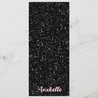 Personalised Black and White Specks Bookmark