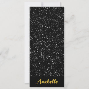 Personalised Black and White Specks Bookmark