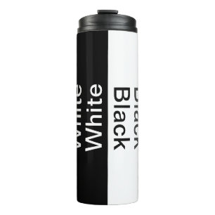Personalised Black and White Thermal Tumbler