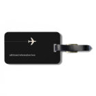 personalised black and white travel aeroplane