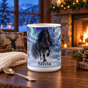 Personalised Black Andalusian Horse Coffee Mug