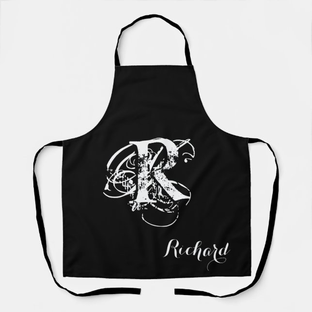 Personalised Black Apron (Front)