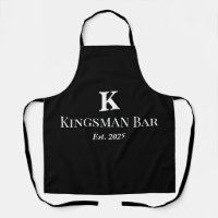 Personalised Black Apron with Name & Monogram – Ho