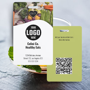 Personalised Black Badges with Photo & Logo - Prof ID Badge