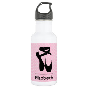 Personalised Black Ballet Shoes En Pointe 532 Ml Water Bottle