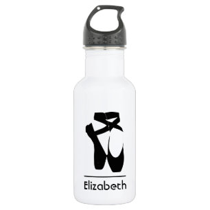 Personalised Black Ballet Shoes En Pointe 532 Ml Water Bottle