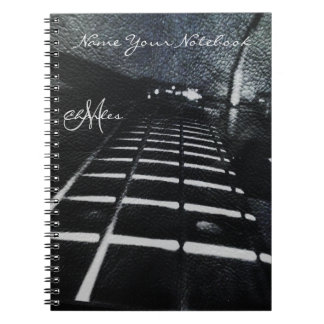 Personalised Black Bass Guitar Music Notebook