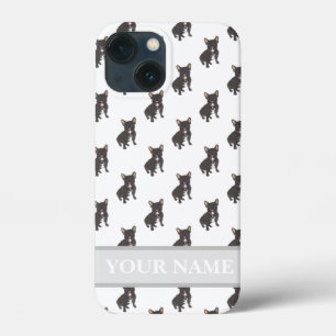 Personalised Black Brindle Frenchie Dog  iPhone 13 Mini Case
