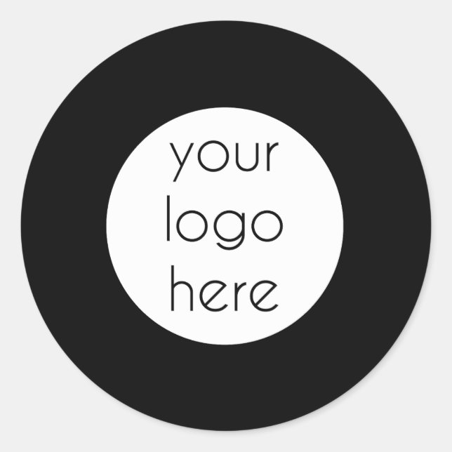 Personalised Black Business Logo Label Brand (Front)