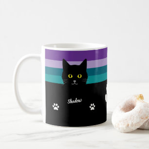 Personalised Black Cat Mug For Cat Moms And Dads