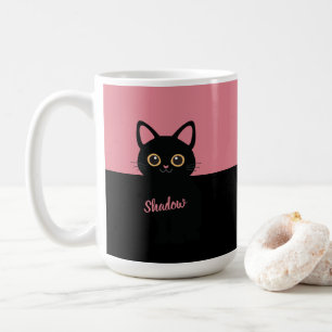 Personalised Black Cat Mug - Gift For Cat lovers