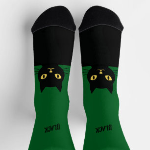 Personalised Black Cat Socks - Cat Lovers gift