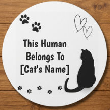 Personalised Black Cat Sticker