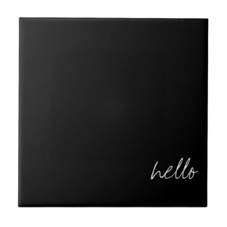 Personalised Black Ceramic Tile
