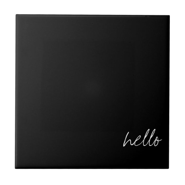 Personalised Black Ceramic Tile (Front)