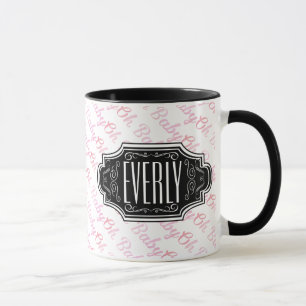 Personalised Black Chalkboard Name Plate Mug