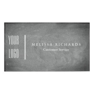 Personalised Black Chalkboard Small Name Badge
