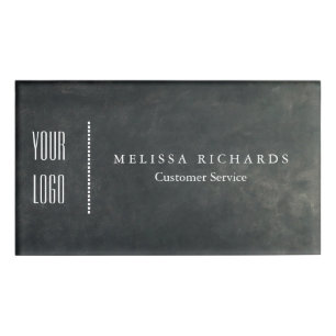 Personalised Black Chalkboard Small Name Badge