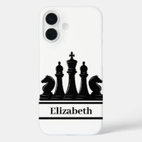 Personalised Black Chess Pieces