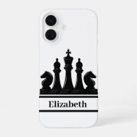 Personalised Black Chess Pieces