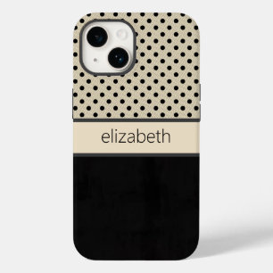 Personalised Black Classic Dots Phone Case
