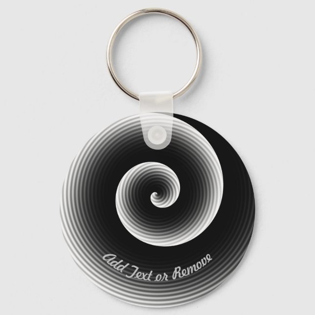 Personalised Black Cool Pattern   Key Ring (Front)