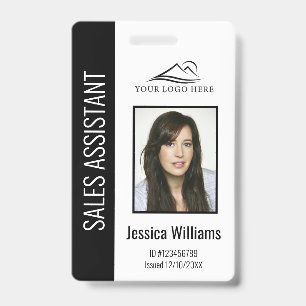 Personalised Black Corporate Employee Security ID Badge