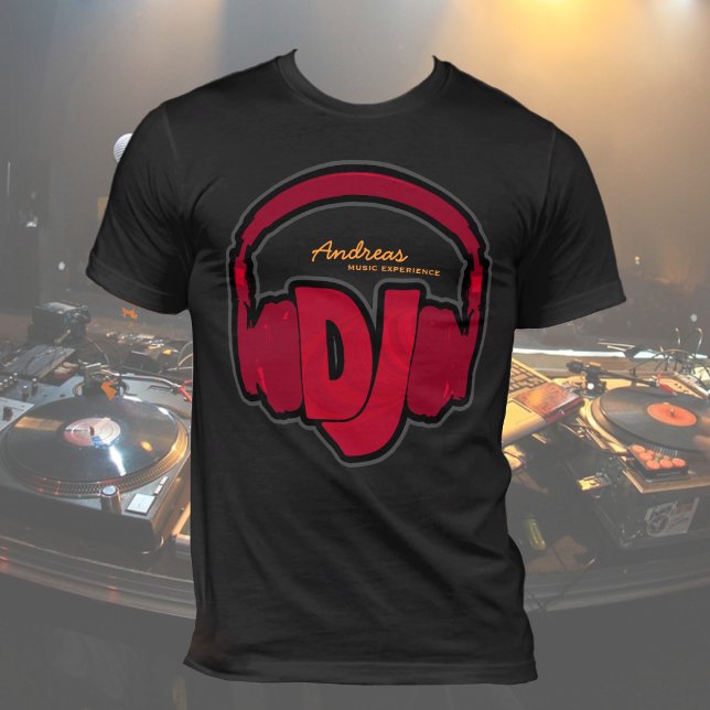 Personalised Black DJ Tee (Creator Uploaded)