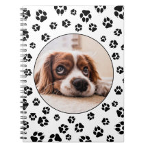 Personalised Black Dog Pawprints Puppy Photo