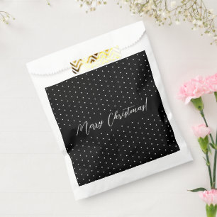 Personalised Black Elegant Script Favour Bag