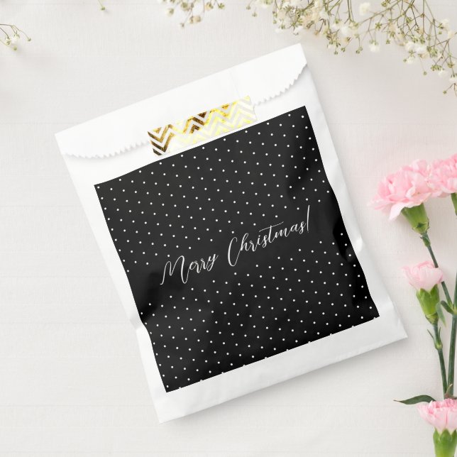 Personalised Black Elegant Script Favour Bag (Sealed)