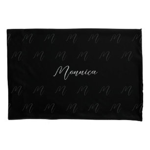 Personalised Black Elegant Script Pillowcase