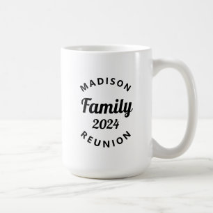 Personalised Black Family Reunion 2024 Matching  Coffee Mug