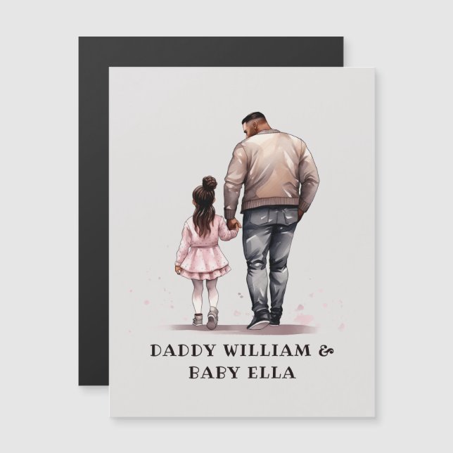 Personalised Black Father and Daughter (2) (Front/Back)