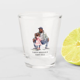 Personalised Black Father and Daughter (7) Shot Glass