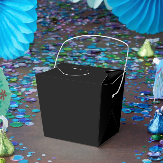Personalised Black Favour Boxes – Take Out 2x2x2.7 (Party)
