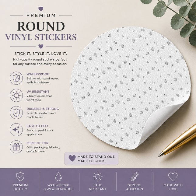 Personalised Black Floral Pattern Sticker (Creator Uploaded)
