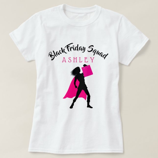 Personalised Black Friday Squad T-Shirt (Design Front)
