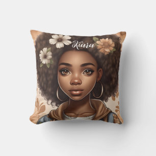 Personalised Black girl Pillow