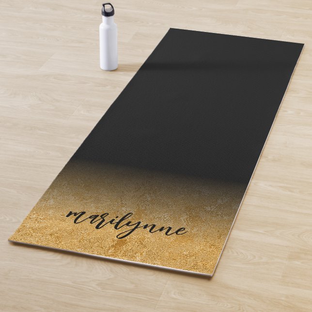 Personalised Black Gold Exercise Mat (In Situ)