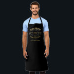 Personalised Black Gold Vintage Aged To Perfection Apron<br><div class="desc">Black and gold fun vintage aged to perfection adult birthday gift idea for men,  great for any age birthday celebration,  or other occasions. Custom it with your own text.</div>