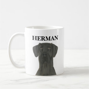 Personalised Black Great Dane Coffee Mug