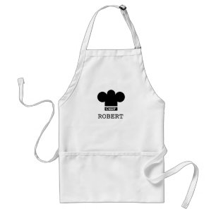 Personalised Black Hat Chef Apron