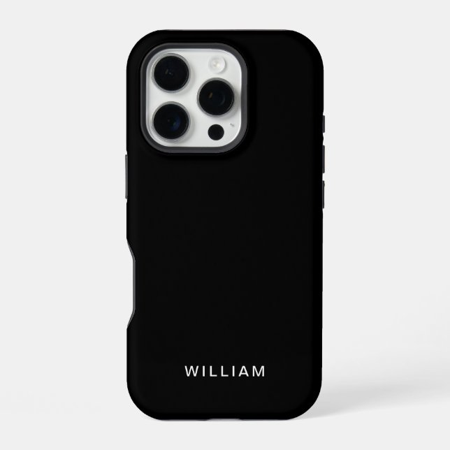 Personalised Black iPhone Case with Custom (Back)