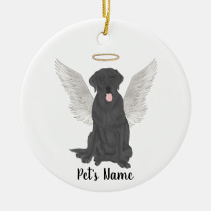 Personalised Black Lab Bereavement Ceramic Ornament