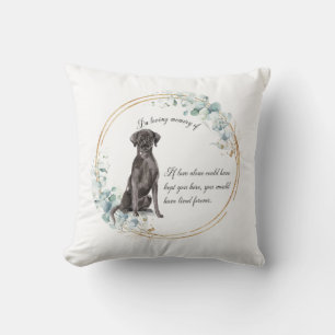 Personalised Black Lab Memorial Cushion