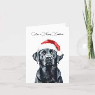 Personalised Black Labrador Christmas Card